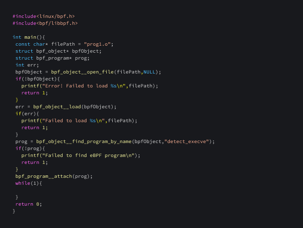 Loader program for eBPF.